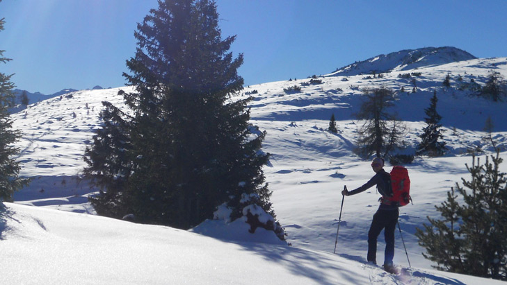 Die Grünstein Umrundung ist eine landschaftlich lohnende Skitour 