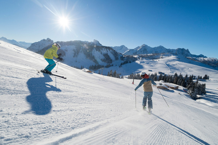 Sonnenski Skifahren Skipiste