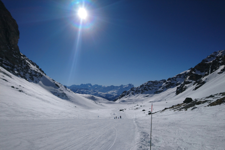 Piste from Val Thorens to Orelle