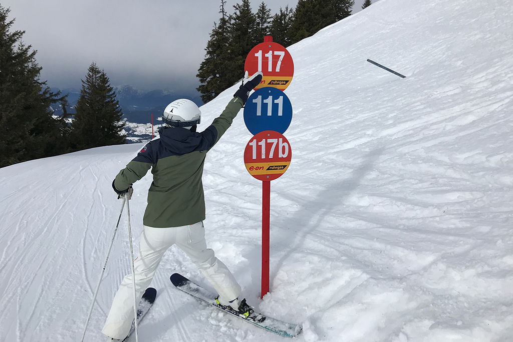 Pistenmarkierung Skifahren