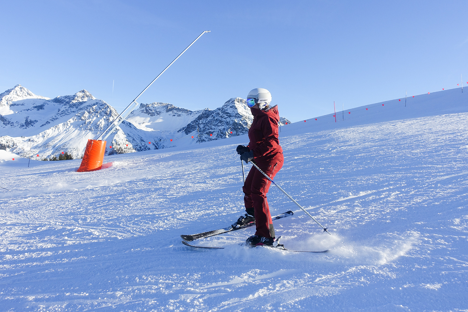 Skifahren im Schneepflug
