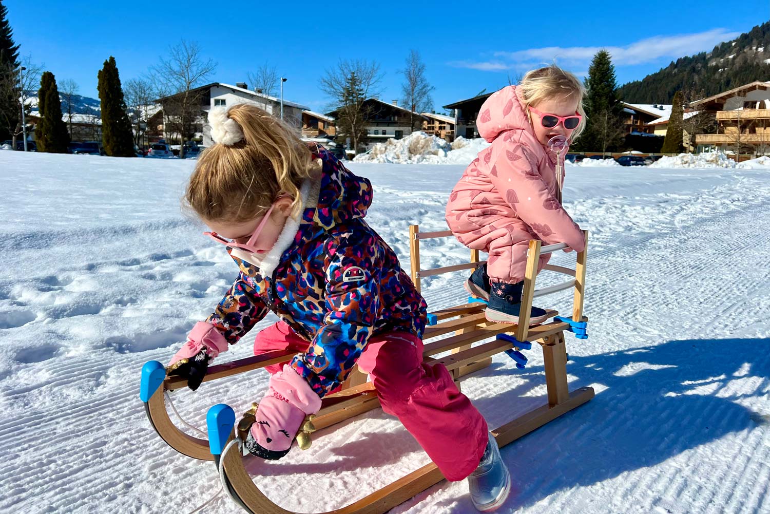 Kinderen op wintersport