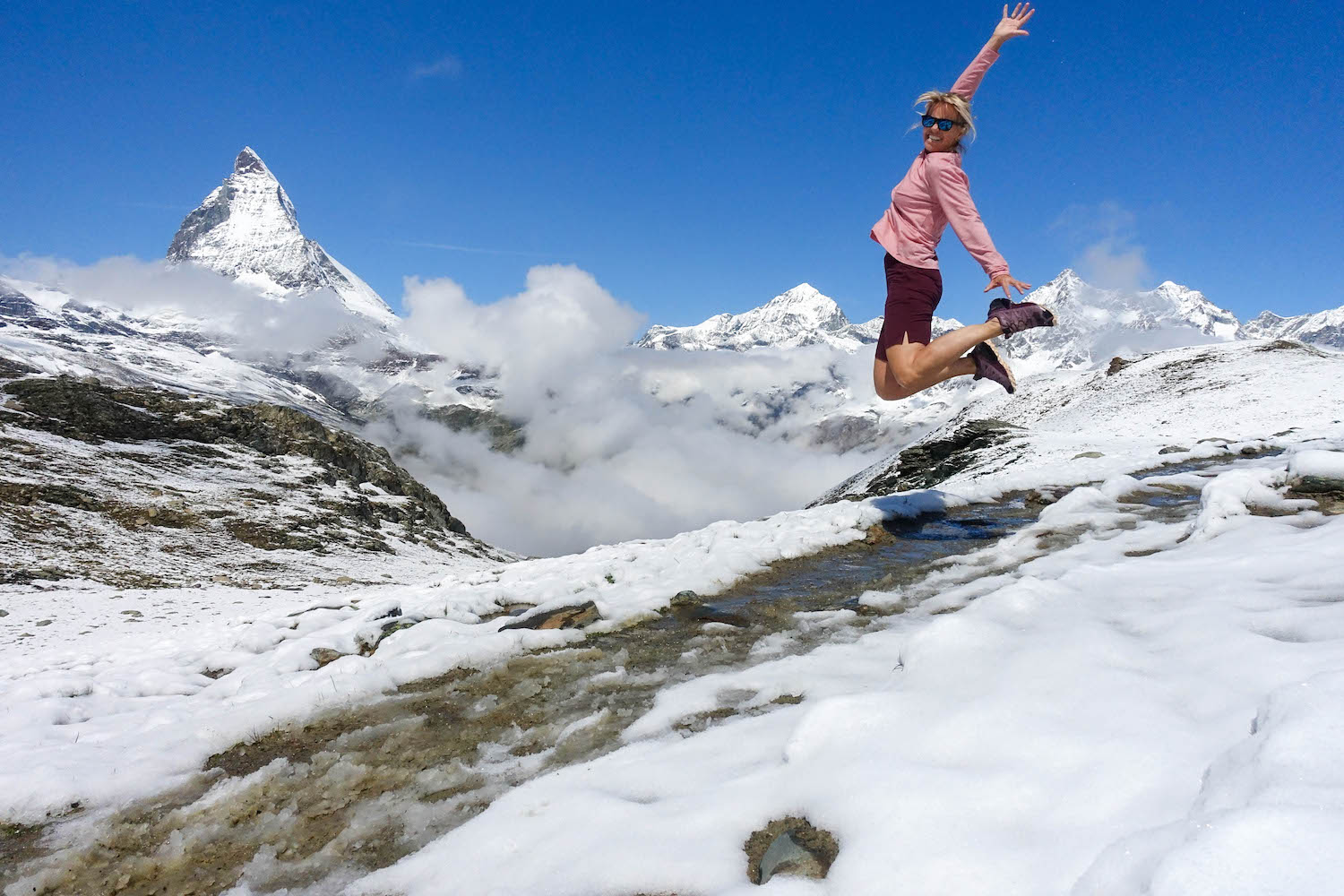 Sommer Schnee Matterhorn Zermatt