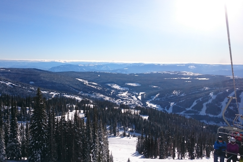 View Sun Peaks ski resort Canada
