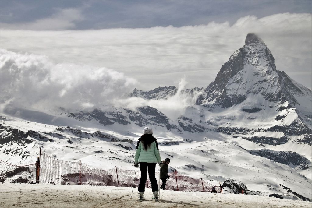 Skifahren am Matterhorn