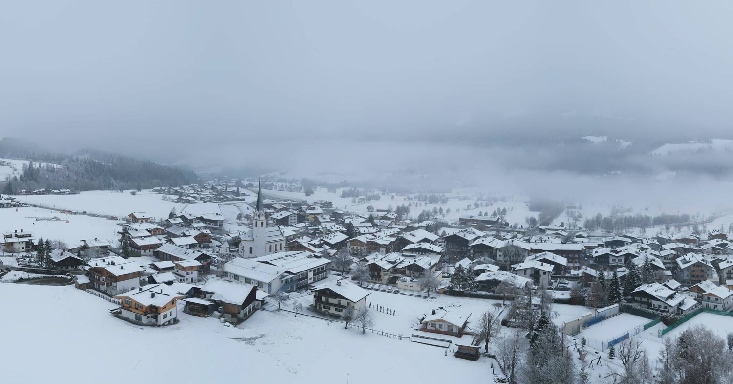 Sneeuw in Ellmau in januari