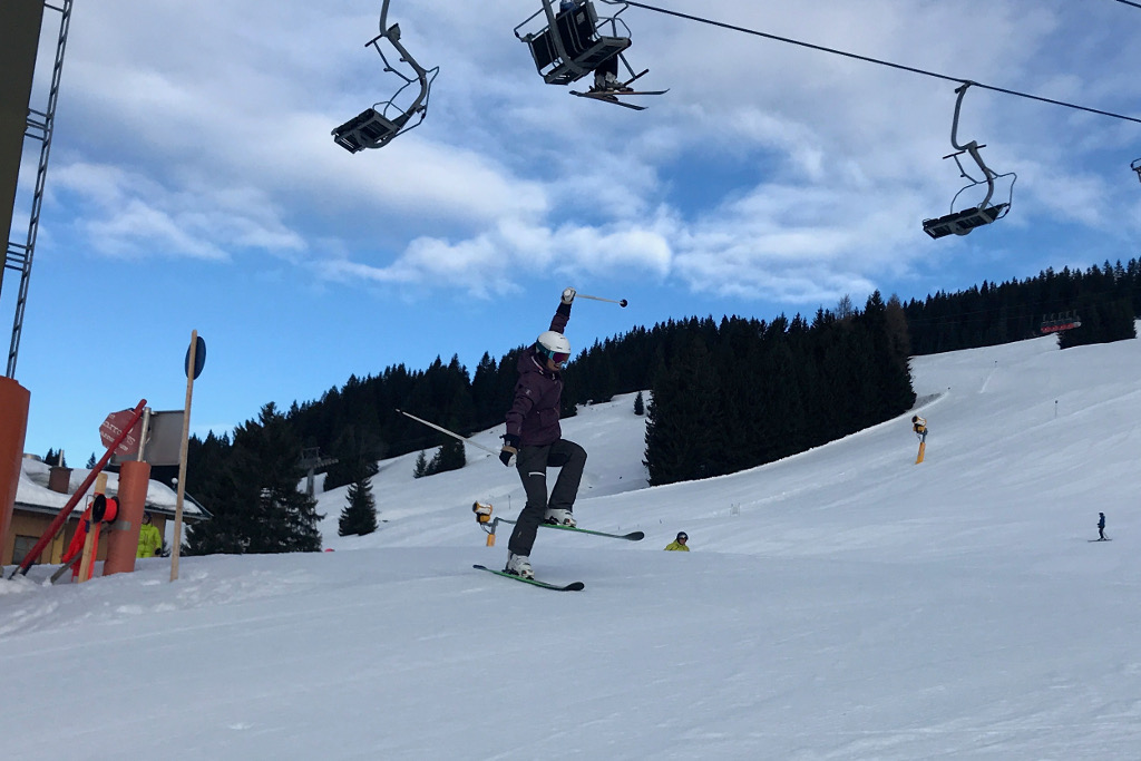 forvrænget skiløber