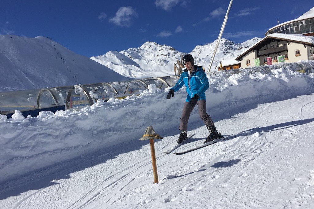 Skiër beginner