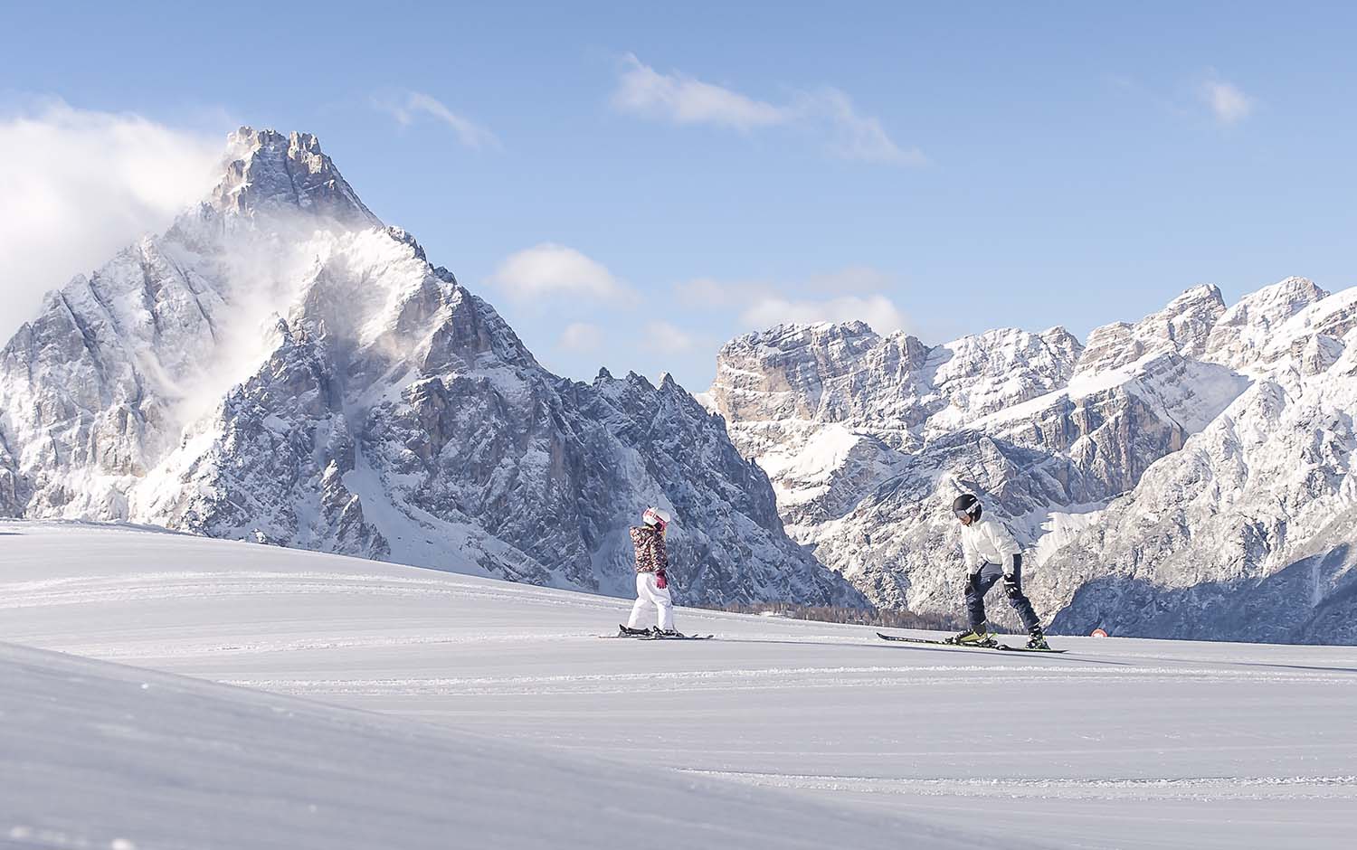 Skifahren lernen 3 Zinnen Dolomiten