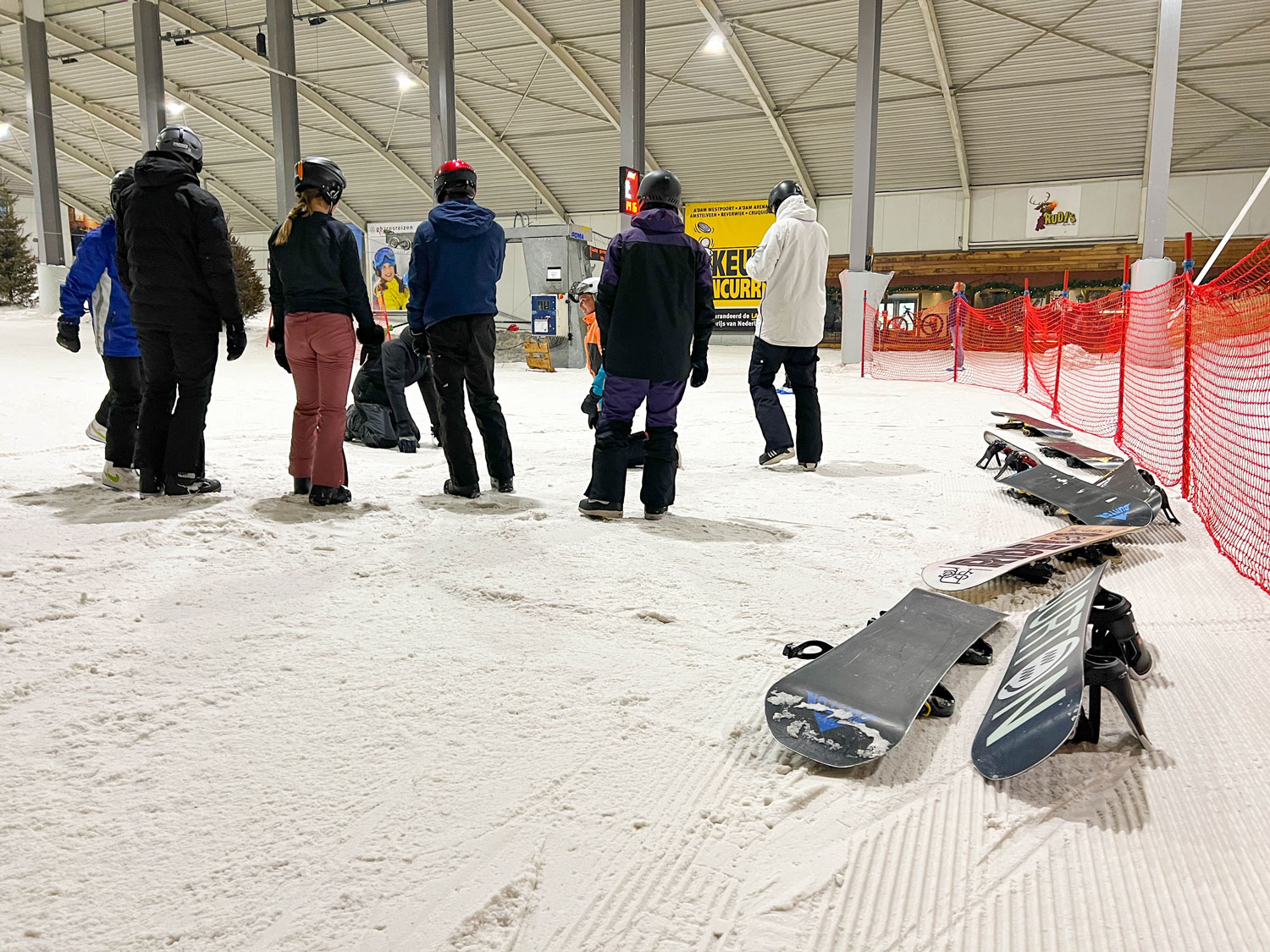 leren snowboarden in indoor skihal