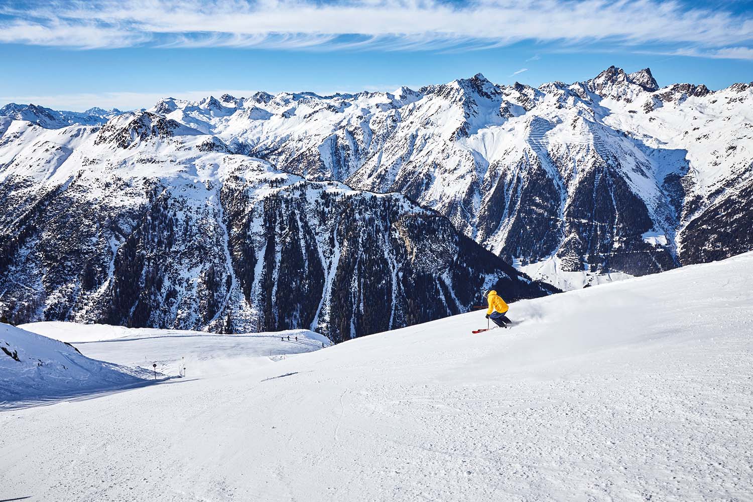 Silvretta Arena Ischgl uitzicht skien