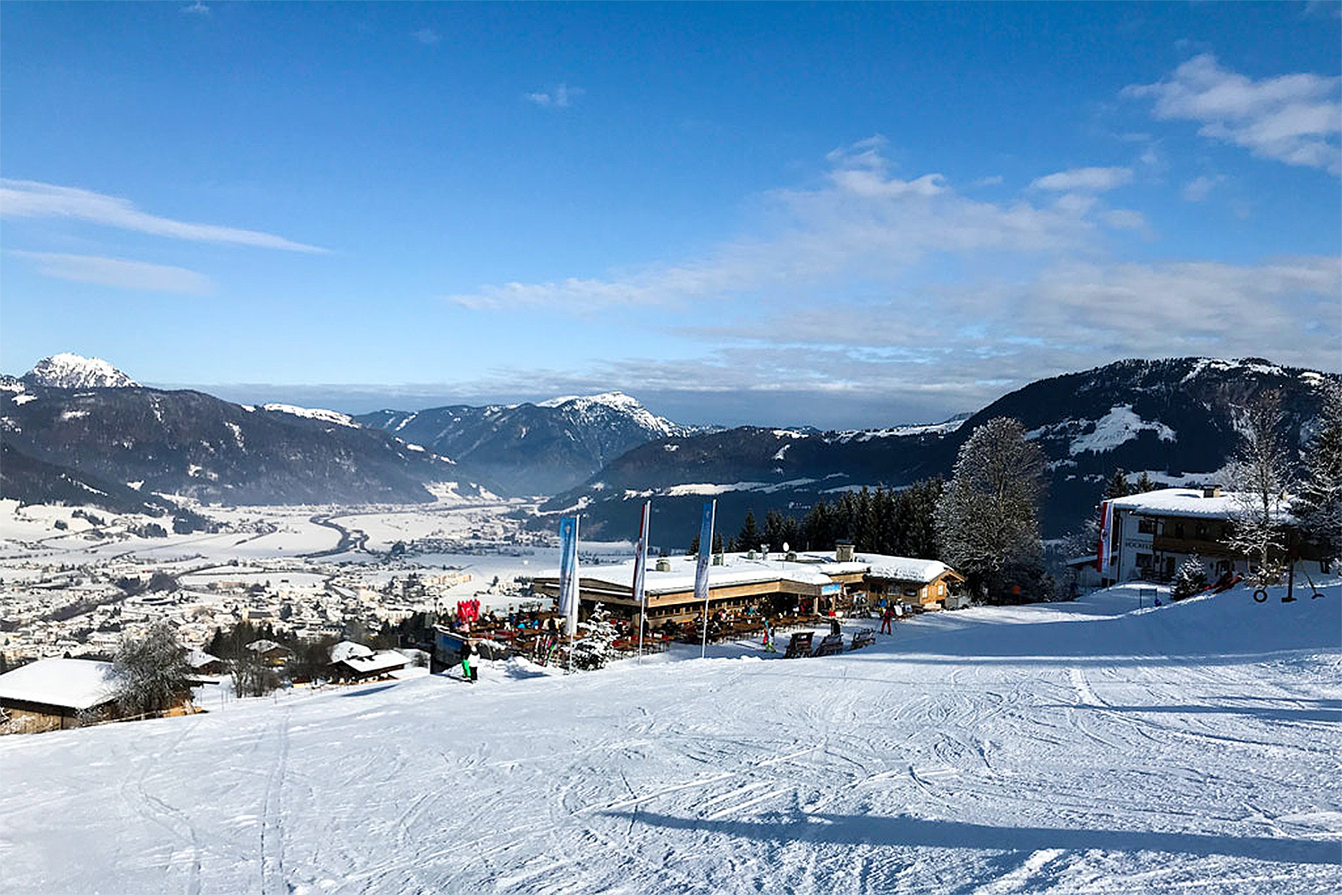 Aussicht auf St. Johann in Tirol vom Skigebiet